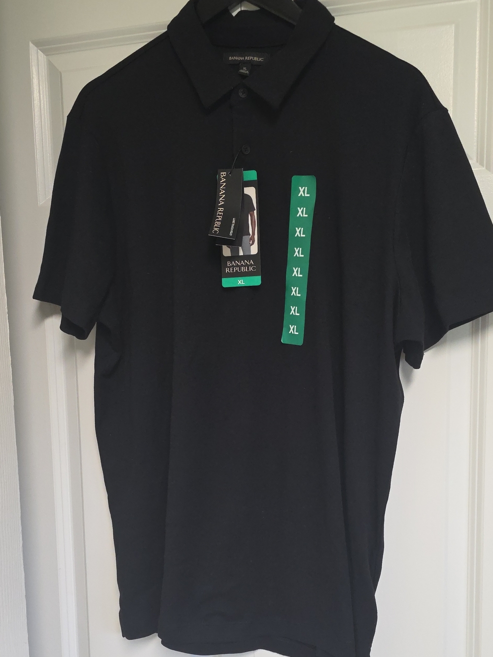 Banana Republic Men’s Black Luxe Touch Polo Shirt Size XL New